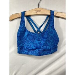 Lululemon Energy Sports Bra Womens Blue Paisley Small Support